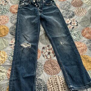 Mother Denim Button Fly Distressed Sz 27